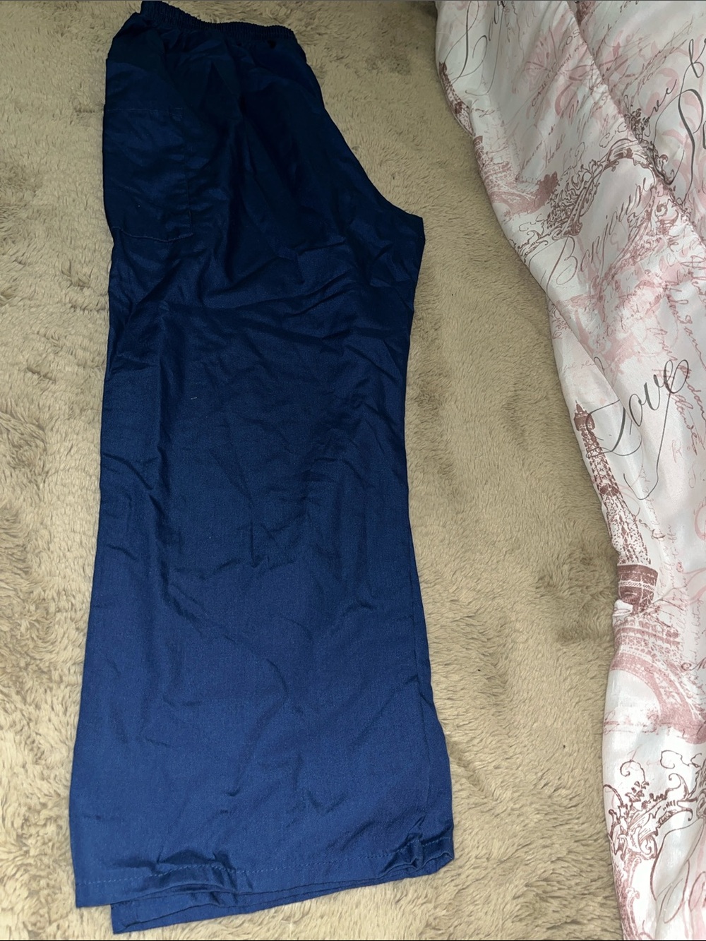 Cherokee Navy Elastic-Waist Track Pants